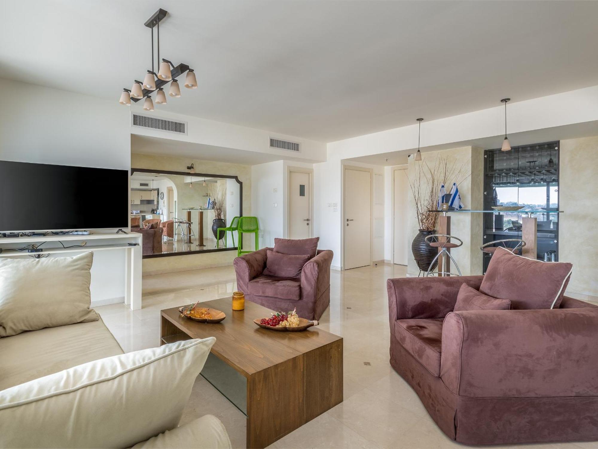 Front Of Beach Next Ritz Hotel - 3 Bedroom& 3 Bathroom Herzelia Chambre photo